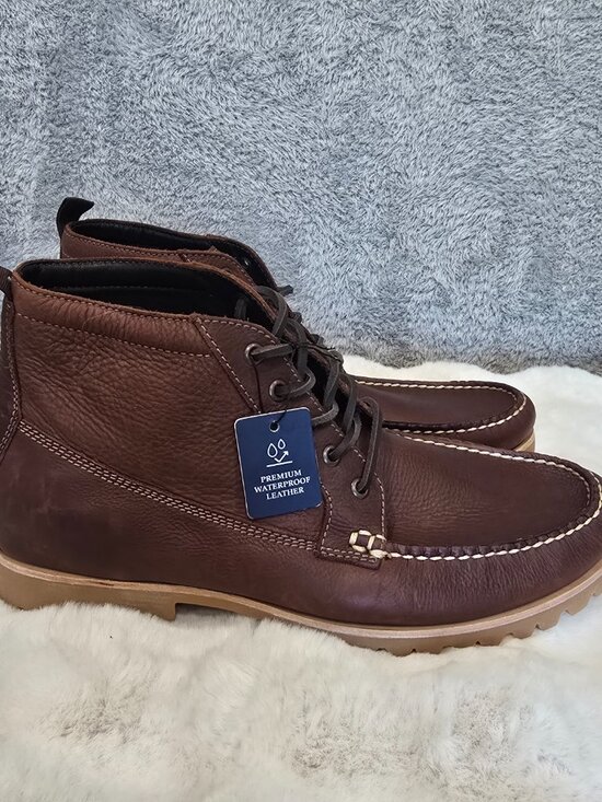 Flag LTD. Men\'s Ayden Moc Toe Waterproof Leather Lace Up Chukka Boots Size 13 main image 4
